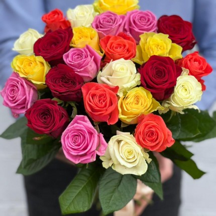 Букет из разноцветных роз - купить с доставкой в по Армавиру