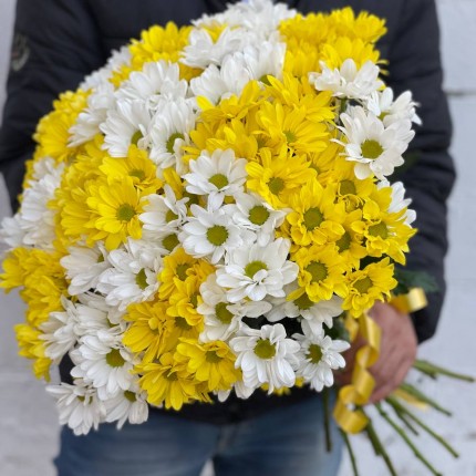 Букет из разноцветных хризантем - купить с доставкой в по Армавиру